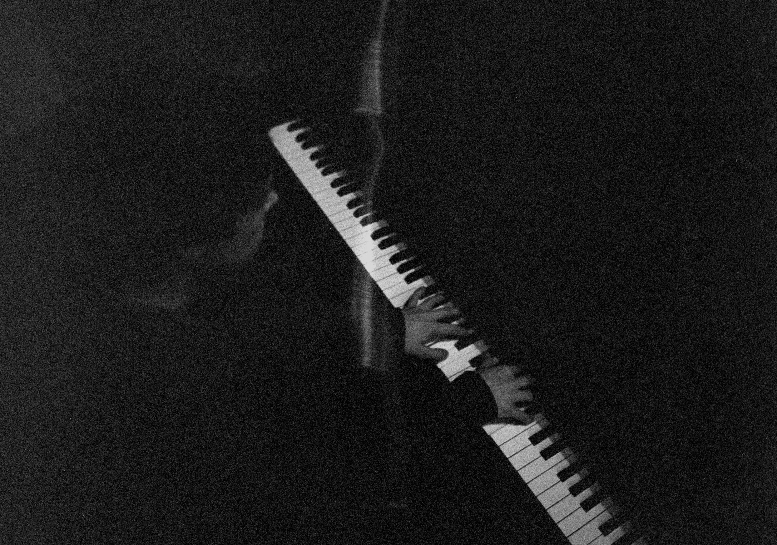 A photo of RS playing piano